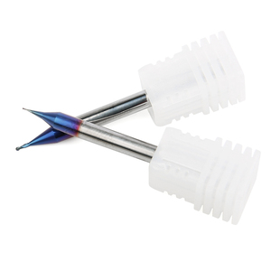 0.1mm 0.2mm 0.3mm 0.4mm 0.5mm 0.6mm 0.7mm 0.8mm 0.9mm HRC55 Micro strumenti di fresatura carburo di tungsteno 2 scanalature laminatoio a sfera - Product Image 2