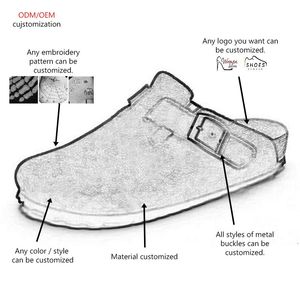 Mules de jardin unisexes en cuir de vachette avec soutien de la voûte plantaire pour pantoufles pour femmes, hiver, printemps, plate-forme pour hommes - Product Image 4