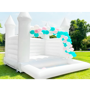 Maison de mariage gonflable tout blanche 13'x13' pour adultes, certifiée EN14960, pour fêtes, de l'usine chinoise de structures gonflables pour mariages et événements - Product Image 1