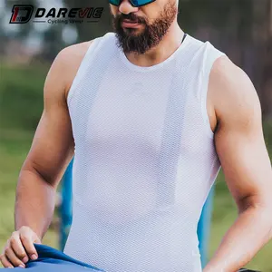 Darevie Bán Buôn Người Đàn Ông Đi Xe Đạp Cơ Sở Lớp Mùa Hè Tank Top Thoáng Khí Đường Xe Đạp Xe Đạp Vest Lưới Đi Xe Đạp Undershirts