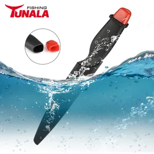 Cuchillo afilado de pesca de acero inoxidable, con funda y mango flotante, 5,5 pulgadas