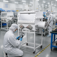 Chambre de transfert anaérobie sous vide à portique hermétique en acier inoxydable pour laboratoire de sciences des matériaux, usinée CNC