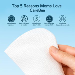 <b>Biodegradable</b> Baby Wet <b>Wipes</b> Gentle Sensitive Skin Hypoallergenic Unscented Soft Thick Disposable Eco Friendly Bulk Wholesale - Product Image 4
