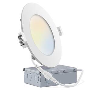 Lampu Downlight Etl Wet Location 4 Inch 3CCT Dimmable 100v 120v Bulat Tersembunyi untuk Amerika Kanada - Product Image 4