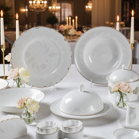 Service de table en céramique de luxe moderne PITO, ensembles de vaisselle, assiettes et bols, service de table en porcelaine, porcelaine osseuse, service de table de luxe