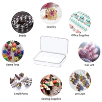 Mini boîte de rangement en plastique transparent PP, étui cadeau portable multi-usage, petite boîte de rangement en plastique transparente avec couvercle