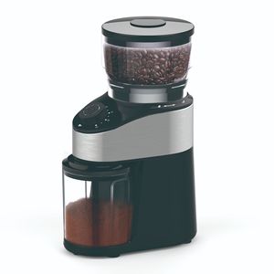 Moulin à café électrique à meules, minuterie réglable de 12 minutes, bouton de nettoyage de la chambre, conçu pour l'espresso, le café filtre, la cafetière à piston - Product Image 5
