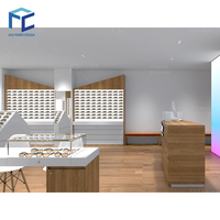 Vitrine à lunettes optiques en bois personnalisée PENBO, service ODM OEM, conception 3D CAD, livraison rapide, option de couleur, taille et logo personnalisés