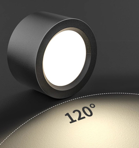Faretto <span class=keywords><strong>LED</strong></span> da Soffitto a Montaggio Superficiale in Ferro Nero 24W SMD 15 Watt per Ufficio e Negozio - Product Image 3