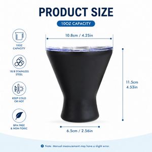 Vaso de Martini de Acero Inoxidable de 10 oz con Aislamiento Térmico para Fiestas en la Piscina, Playa o Patio, con Logotipo Personalizado - Product Image 2