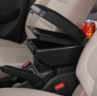 Boîte de rangement pour console coulissante USB noire à double couche pour voiture japonaise pour Toyota Rush 2020-2024 avec fonction de porte-gobelet