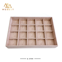 Plateau à bijoux en daim Webest, plateau à bagues, plateaux de présentation, luxe pour bijoux