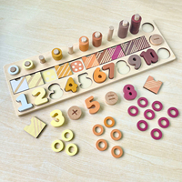 Boulier numérique 3D blocs de construction apprentissage des nombres multifonctionnel éducation précoce Montessori jouets mathématiques en bois boulier