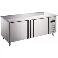 Congélateur commercial sous comptoir, refroidisseur en acier inoxydable, table de travail de comptoir, réfrigérateur, établi réfrigéré