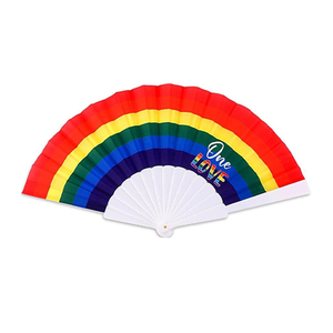 Bán Buôn Rất Nhiều Cầu Vồng Niềm Tự Hào Giấy Người Hâm Mộ Tay Quảng Cáo Di Động Gấp <span class=keywords><strong>Fan</strong></span> Biểu Tượng Tùy Chỉnh In Nhựa Hawaii Cờ Tay <span class=keywords><strong>Fan</strong></span> Hâm Mộ - Product Image 5