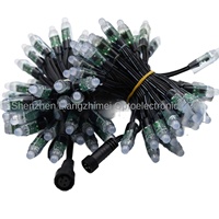 DC12V 12mm RGB a todo Color LED Pixel Cadena de luces WS2811 Cadena de luces de Navidad Perforado IP65 Lámpara de plástico Iluminación de punto del cuerpo