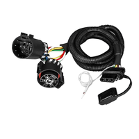Arnés de cableado para remolque americano WEISI de 7 y 4 pines, adaptador macho/hembra, cable de extensión con cable blanco, clasificación IP67, longitud personalizada