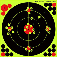 Autocollants Adhésifs Bullseye Jaune Fluorescent pour Cible de Tir Convient aux Armes de Poing Fusils BB Guns Airsoft Pellet Guns