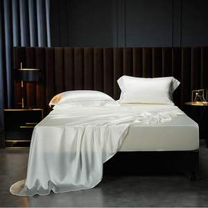 100% Pure 6a Mulberry Silk 19mm 22mm Sábana de cama de seda Queen King Cal King Size Sábana - Product Image 4