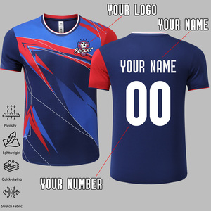 Kaos Sepak Bola Pria Cepat Kering 2526 Baru Model Single Top Bernapas Kerah Bulat Jersey Latihan Cetak Digital 1pc/Grup Custom - Product Image 4