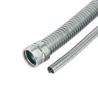 Conduit flexible en acier galvanisé résistant à la corrosion, résistant aux flammes, étanche, conforme aux normes RoHS CE, 20 mm, 3/4 pouce, pour câbles électriques
