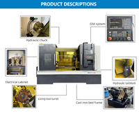 Torno CNC de Alta Precisión TCK56 Fanuc/GSK de 2 Ejes con Bancada Inclinada, Fabricado en Shandong, China