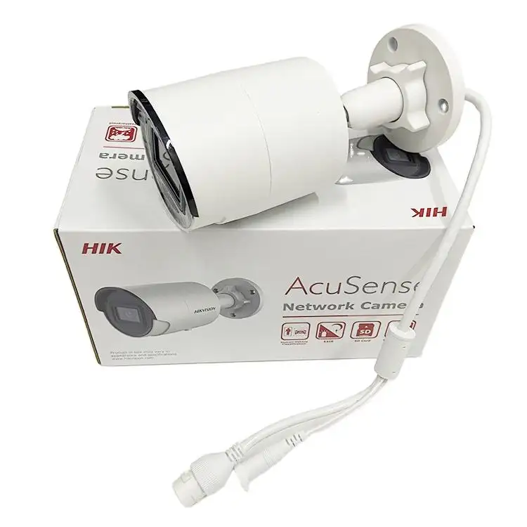 Hik OEM Vision AcuSense fissa proiettile IP serie 2MP 4MP 8MP per uso esterno e interno CMOS sensore NVR opzioni di archiviazione dati