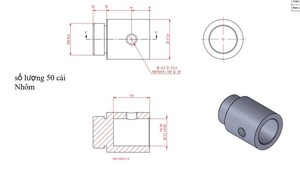แกนอลูมิเนียม N4 แบบมีเกลียว ผลิตด้วยเครื่อง CNC พร้อมรูไขว้ ชิ้นส่วนเครื่องจักรกลอุตสาหกรรมแบบกำหนดเอง จัดหาโดยโรงงาน OEM - Product Image 5