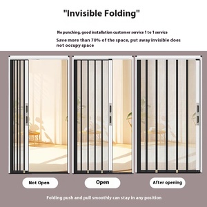 <span class=keywords><strong>Puerta</strong></span> mosquitera plegable antirrobo y <span class=keywords><strong>antimosquitos</strong></span> de diseño moderno con <span class=keywords><strong>puerta</strong></span> mosquitera corredera de aluminio de acero inoxidable con malla de diamante - Product Image 5