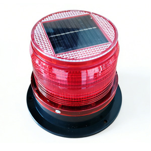 Feu de signalisation solaire LED Pa-036 rouge IP65, portée visuelle 200 m, pour chantier et signalisation d'obstacles routiers - Product Image 1