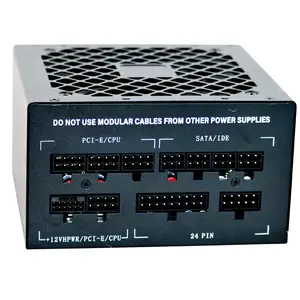 OEM Atx 3.0 Pcie 5.0 güç kaynağı tam modüler masaüstü sunucu Pc için 750W 120mm siyah fan güç kaynağı