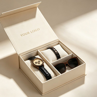 Vente en gros de boîtes-cadeaux haut de gamme pour hommes avec fermeture magnétique, coffret de montre de luxe, boîte en papier, boîte d'emballage pour bracelet de montre avec mousse