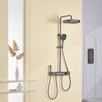 Nouveau design quatre fonctions piano clé PPA matériel thermostat affichage numérique bain douche robinet ensemble