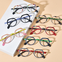 Gafas Borregls de Acetato y Titanio para Mujer, Montura Redonda de Diseñador, Nueva Marca 2025, Gafas Ópticas para Hombre, Modelo 185892