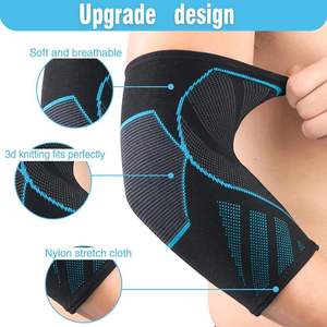 Mangas de compresión para codo de alta elasticidad, cómodas, de tejido 3D, con seguridad antideslizante. - Product Image 2
