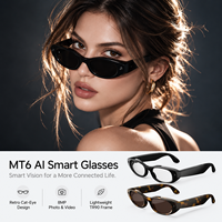 Lunettes Intelligentes IA MT6 pour Hommes et Femmes : Traduction IA en Temps Réel, Caméra 8MP, Musique et Appels Mains Libres – Design Tendance
