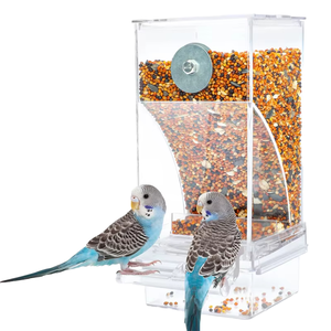 USMILEPET Hot Selling Plastic High Quality Eco-Friendly Automatic Acrylic <strong>Bird</strong> Parrot <strong>Cage</strong> Accessories <strong>Bird</strong> <strong>Feeders</strong> - Product Image 1