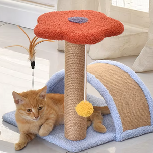 Blumen förmiger Katzen kriech rahmen Niedlich Ein kleiner Kratz baum Sisal säule Haustier bedarf Katze Interaktives Spielzeug. - Product Image 3