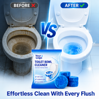 Tablettes nettoyantes solides pour cuvettes de toilettes, bleues, écologiques, longue durée, ultra-nettoyantes, pour désodoriser et détartrer