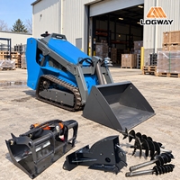 Agents et distributeurs recherchés : Mini-chargeuse compacte LOGWAY à levage radial et déplacement sur chenilles stabilisées pour la construction