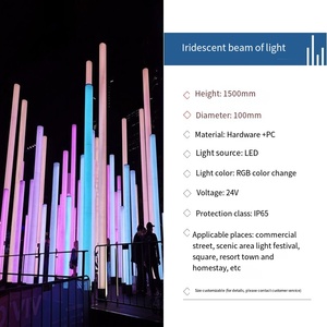 <span class=keywords><strong>Colonne</strong></span> colorée et lumineuse extérieure Lumières de paysage Festival <span class=keywords><strong>Colonne</strong></span> d'eau interactive Lumière courante - Product Image 3