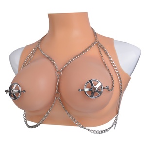 ที่หนีบหัวนมสแตนเลส QKKQ 304 สายรัดเหล็ก ชุดชั้นในเซ็กซี่ ชุดชั้นใน BDSM ที่หนีบหัวนมแบบรัดหน้าอก - Product Image 3