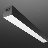 Éclairage linéaire LED sans soudure, connectable en ligne, haute luminosité, pour bureau, usage commercial, suspendu, encastré ou en saillie