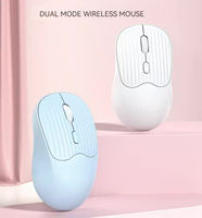 Ratón de Oficina Bluetooth de Modo Dual Recargable, Ratón Inalámbrico 2.4G, Ratón Óptico Silencioso, Delgado y Portátil para Computadora Portátil, Tableta y PC