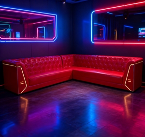 Sofa de bar moderne KTV Table et Booth Sofa Set pour boîte de nuit KTV et restaurant Meubles commerciaux - Product Image 1