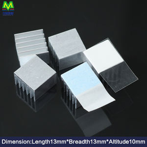Dissipateur thermique en aluminium pour puce CPU avec ruban adhésif double face 13*13*10, conductivité thermique, composants électroniques - Product Image 5