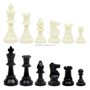 Pezzi degli <span class=keywords><strong>Scacchi</strong></span> Staunton di Alta Qualità, 3,75 Pollici, King Size, in Altri Materiali, Pesanti, <span class=keywords><strong>Bianchi</strong></span> e Neri, Marca LEAP, in Scatola - Product Image 3