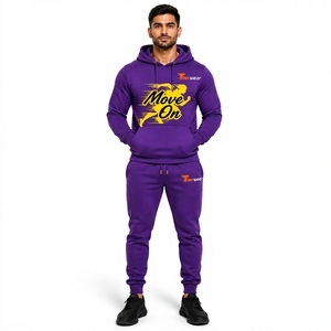 Trajes de sudor de alta calidad al por mayor para hombre, conjunto de 2 piezas, chándal con cremallera, chándal de entrenamiento de invierno, chándal con cremallera para hombre - Product Image 1