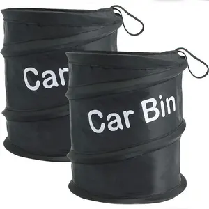 Mini Trash Can Waterproof Portable Car Organizer Garbage Can Collapsible Trash Can