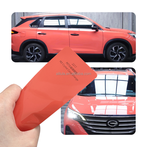 1.52x18m New Crystal Coral Orange Waterproof and Scratch Proof Vinyl Wrap Sticker Vinyl Wrap Rolls for Car
